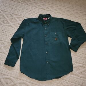 M Bugle Boy Dark Green Kids Button-Down Shirt